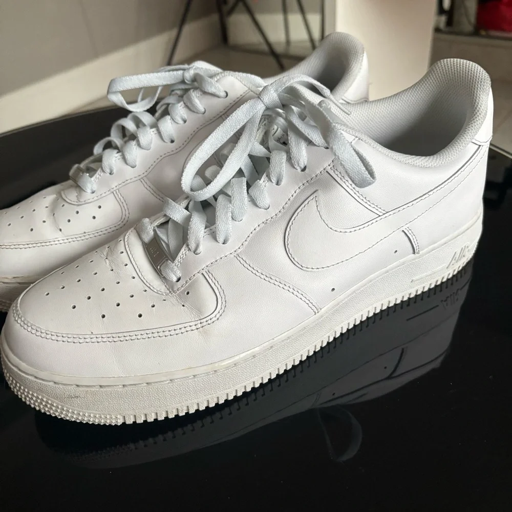Nike Air Force 1 White Low Top Men's Classic AF1 Sneakers Size 12